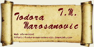 Todora Marošanović vizit kartica
